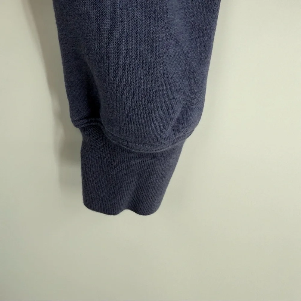 Nike Air Sweatshirt Womens Size Small Blue Long Sleeve Mock Neck 1/4 Zip Cropped - Picture 6 of 7